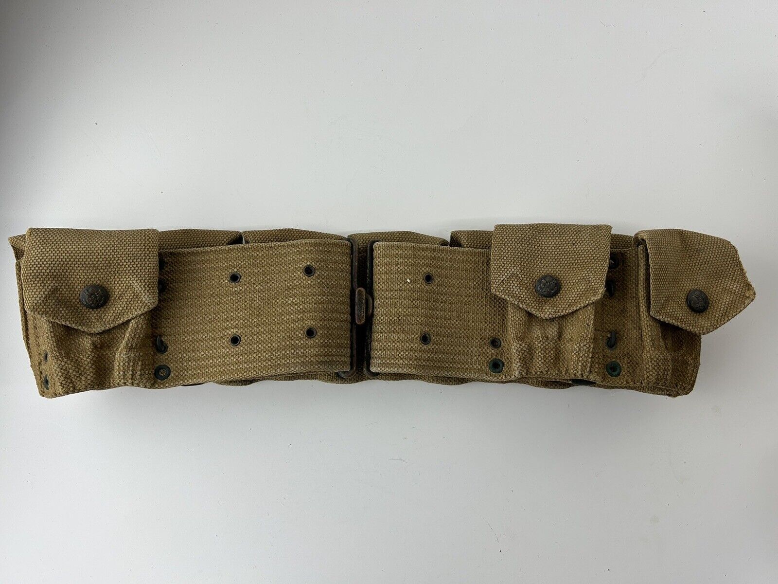 Pre-WWI US Army M1903 Mills Infantry Cartridge Belt Rimless Eagle Snap 9 Pockets