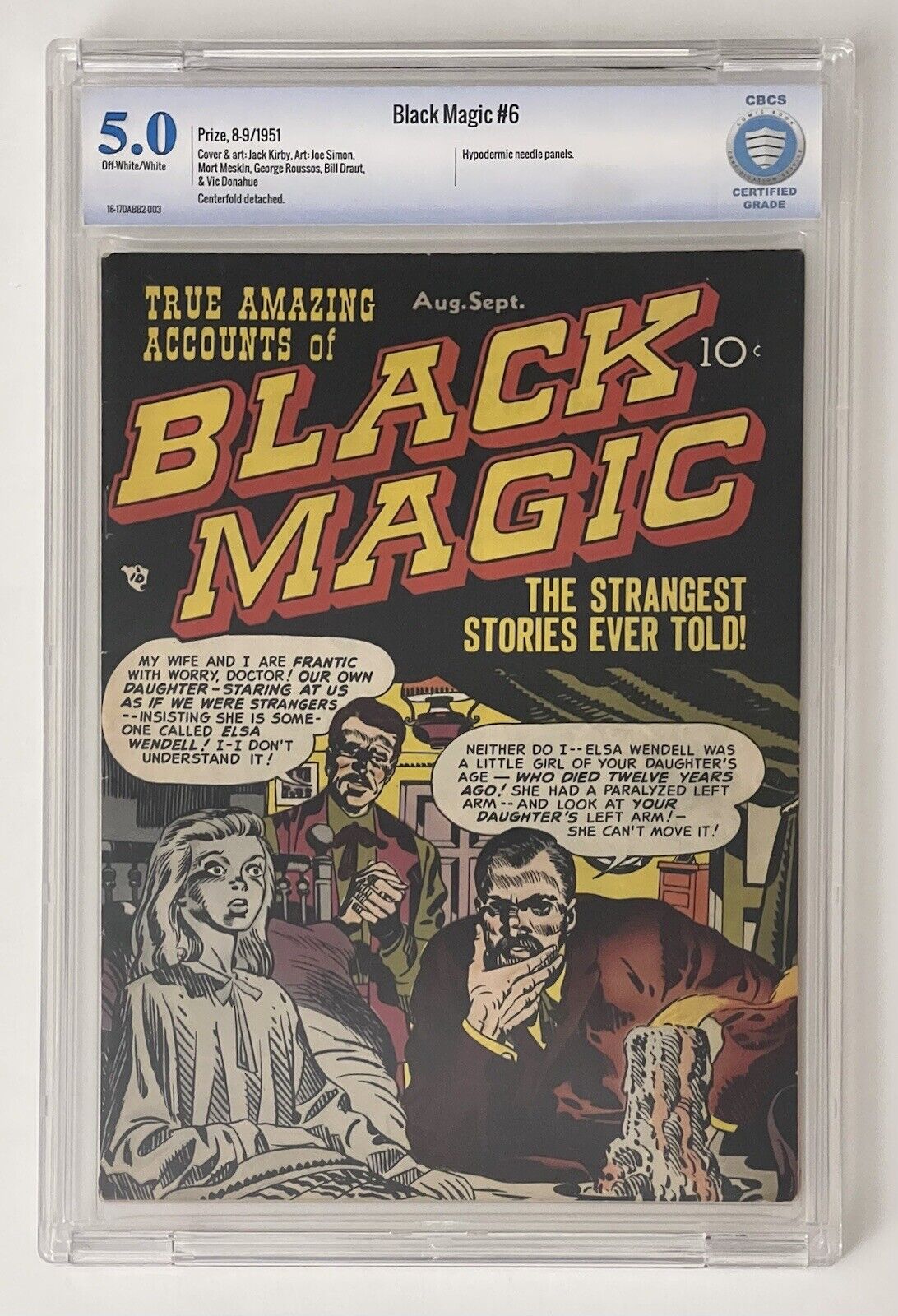 Black Magic v1 #6 (1951) CBCS 5.0 OWW - Kirby Pre-code - Nice Looking Book