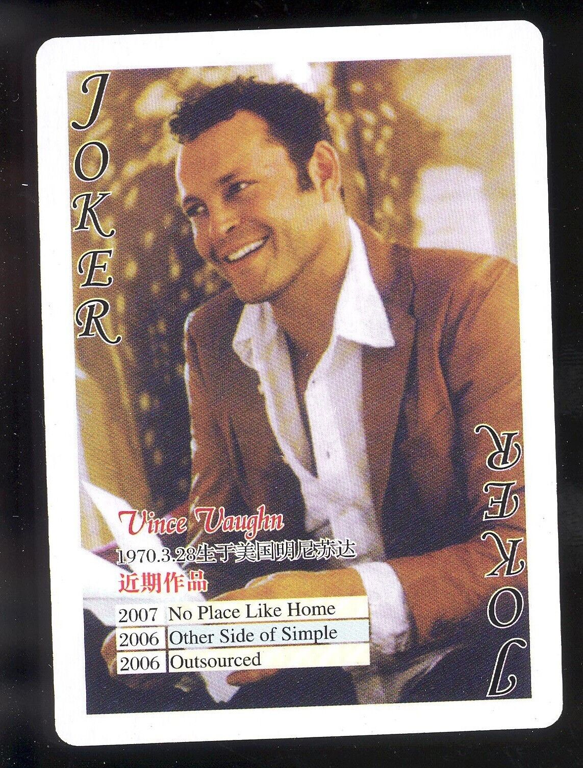 Vince Vaughn Hollywood Movie Film Star Playing Trading Card