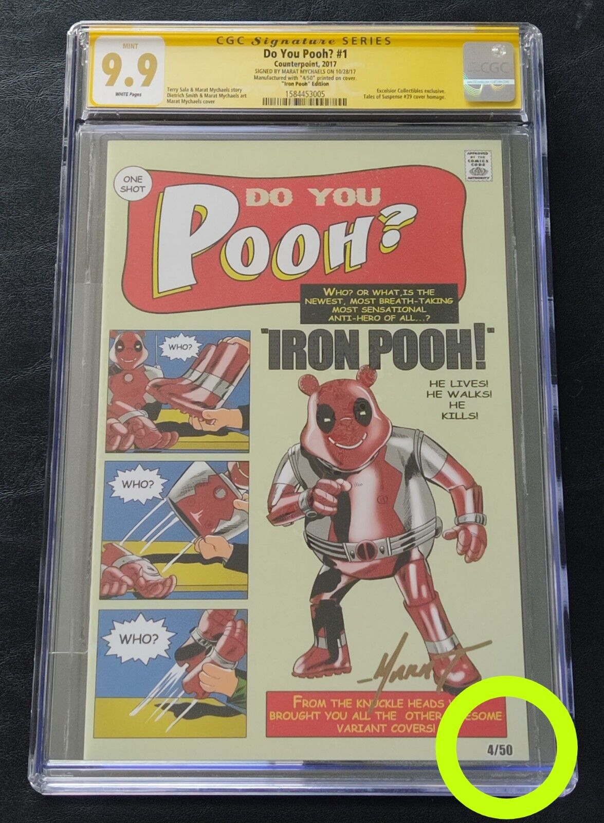 Do You Pooh # 1 - Iron Man Homage # 4/50 Signed Marat Mychaels CGC SS 9.9 WP