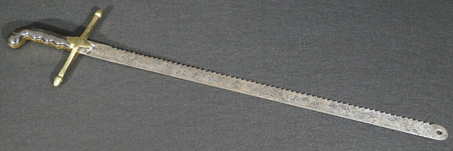 Antique Napoleonic Era German Pioneer Engineer Sawback Sword Saw Blade, Scarce