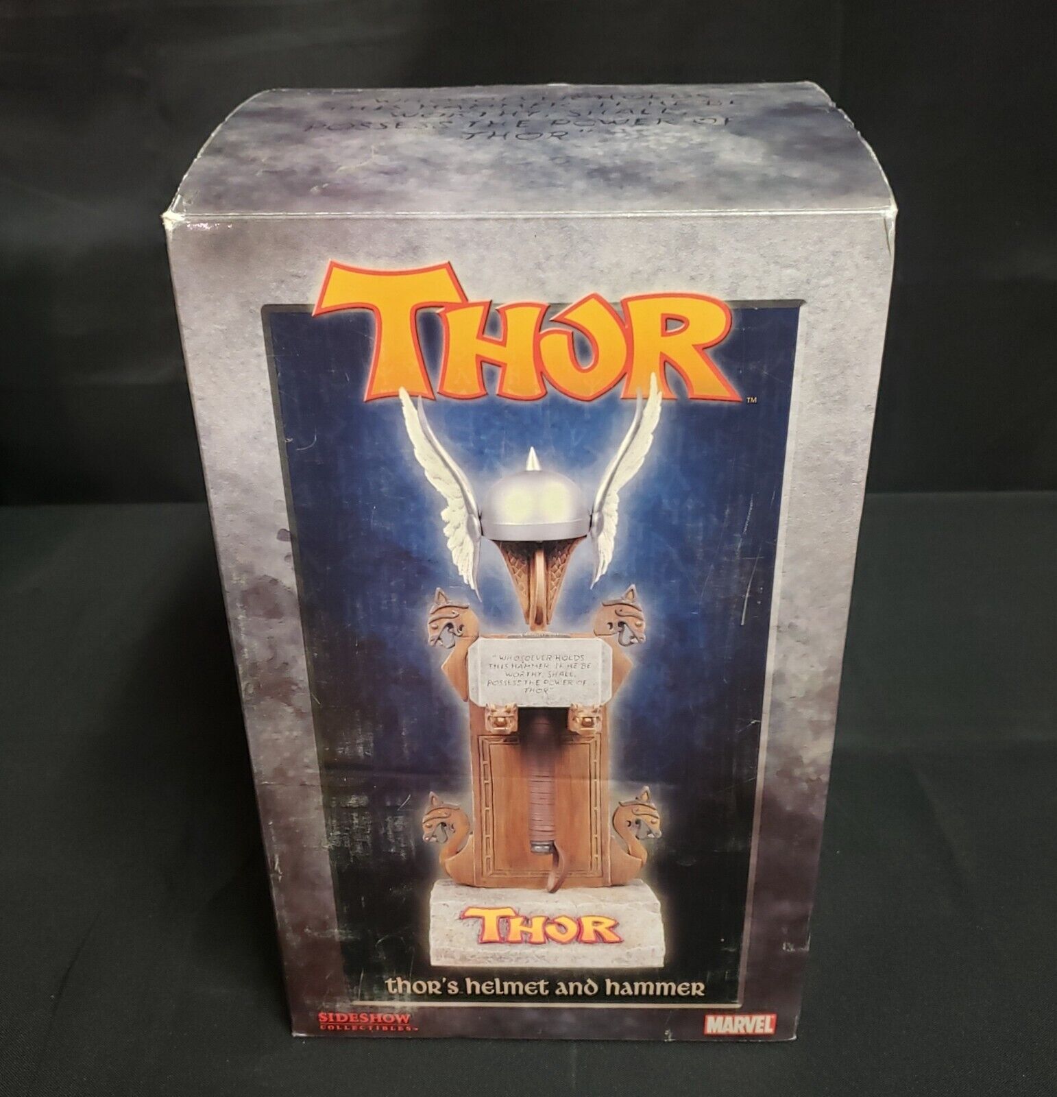 SIDESHOW COLLECTIBLES THOR\'S HELMET AND HAMMER MARVEL ARCHIVES 371/500