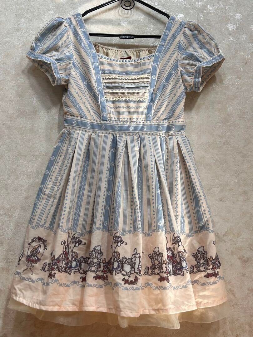 Secret Honey Disney Alice In Wonderland Collaboration dress Used JP M00