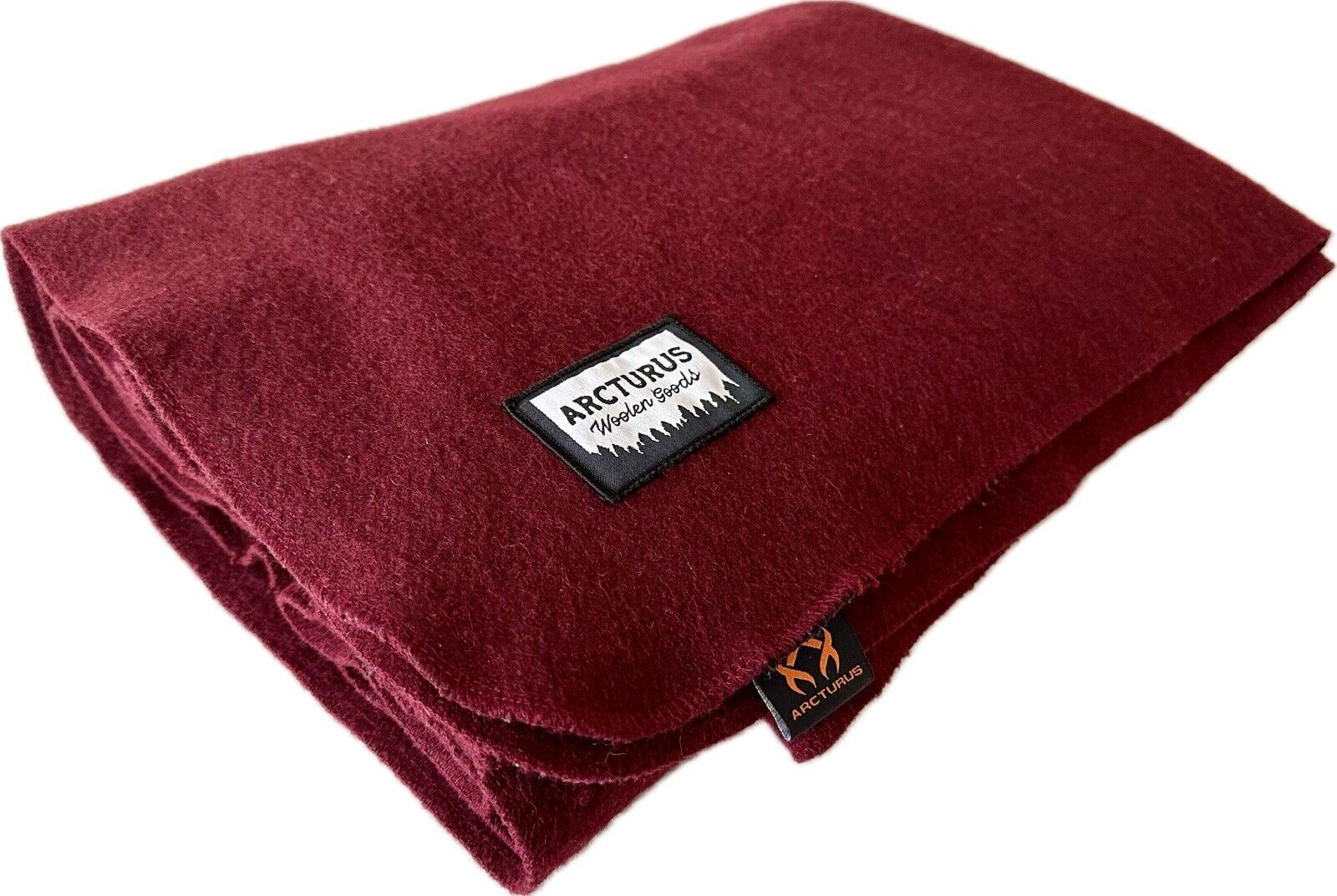 Arcturus Twin Size Burgundy Red Wool Blend Blanket 64 X 88 Throw Camping Woolen