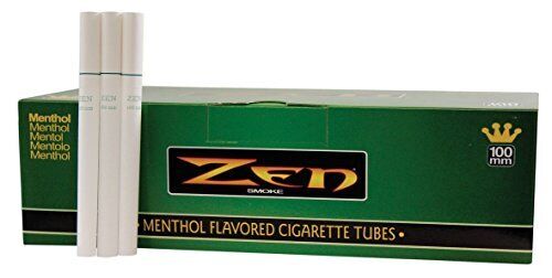 Zen Menthol 100mm Cigarette Tubes 200 Count Per Box [2-Boxes]