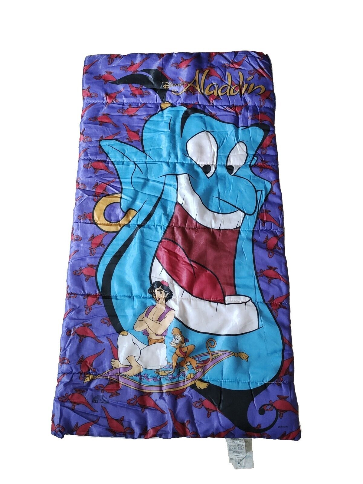 Vintage 90s Disney Aladdin Sleeping Bag - Genie - Abu - Carpet - Kids / Teens