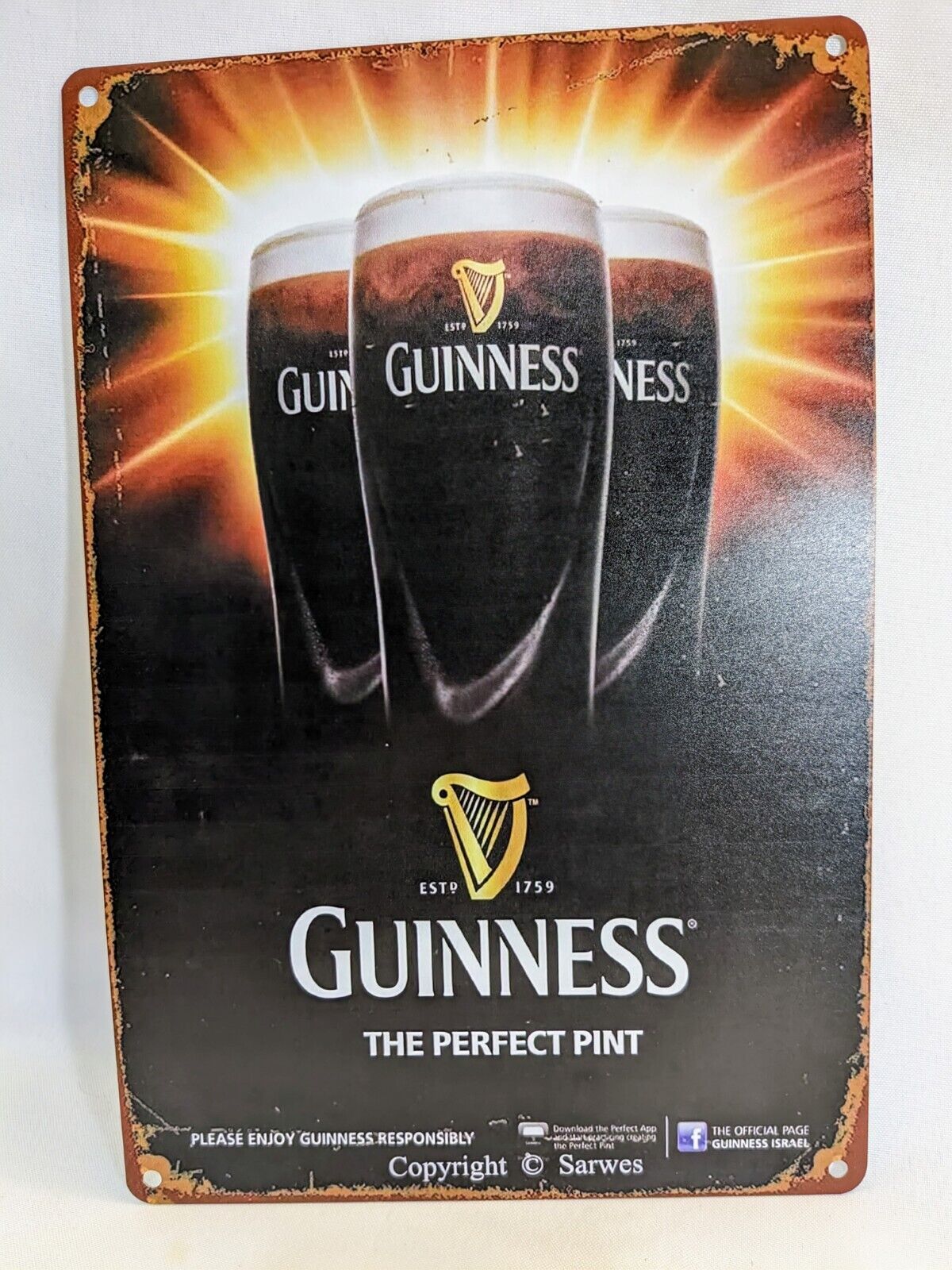 Guinness Beer  Tin Metal Bar Sign Poster Collectible New