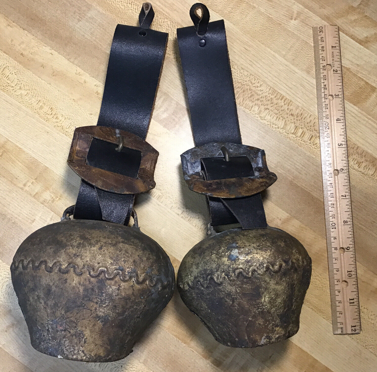 Pair of Antique Cow Bells (Swiss-French-German-Austrian)