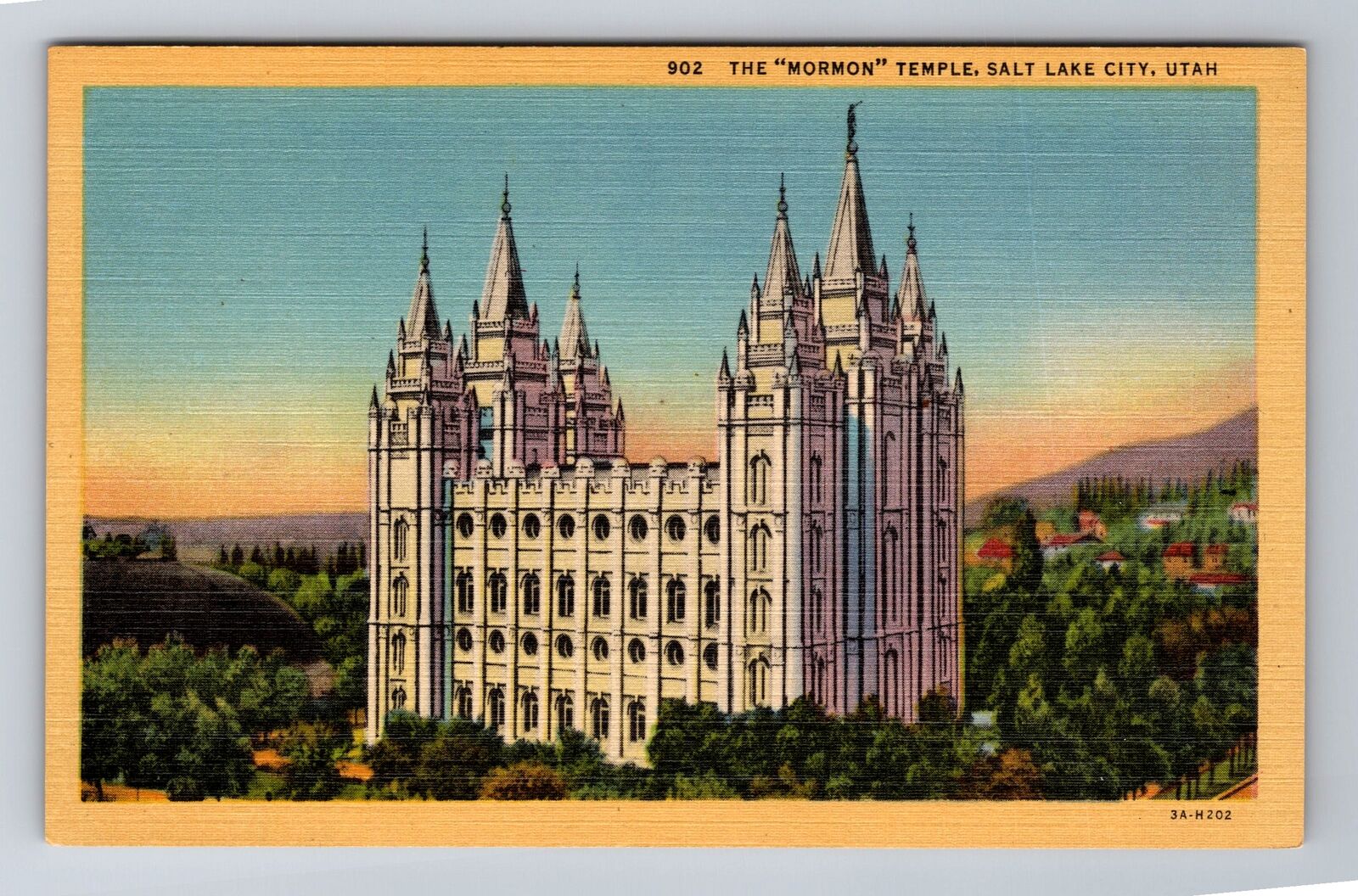 Salt Lake City UT-Utah, Historic 1893 Mormon Temple, Antique Vintage Postcard