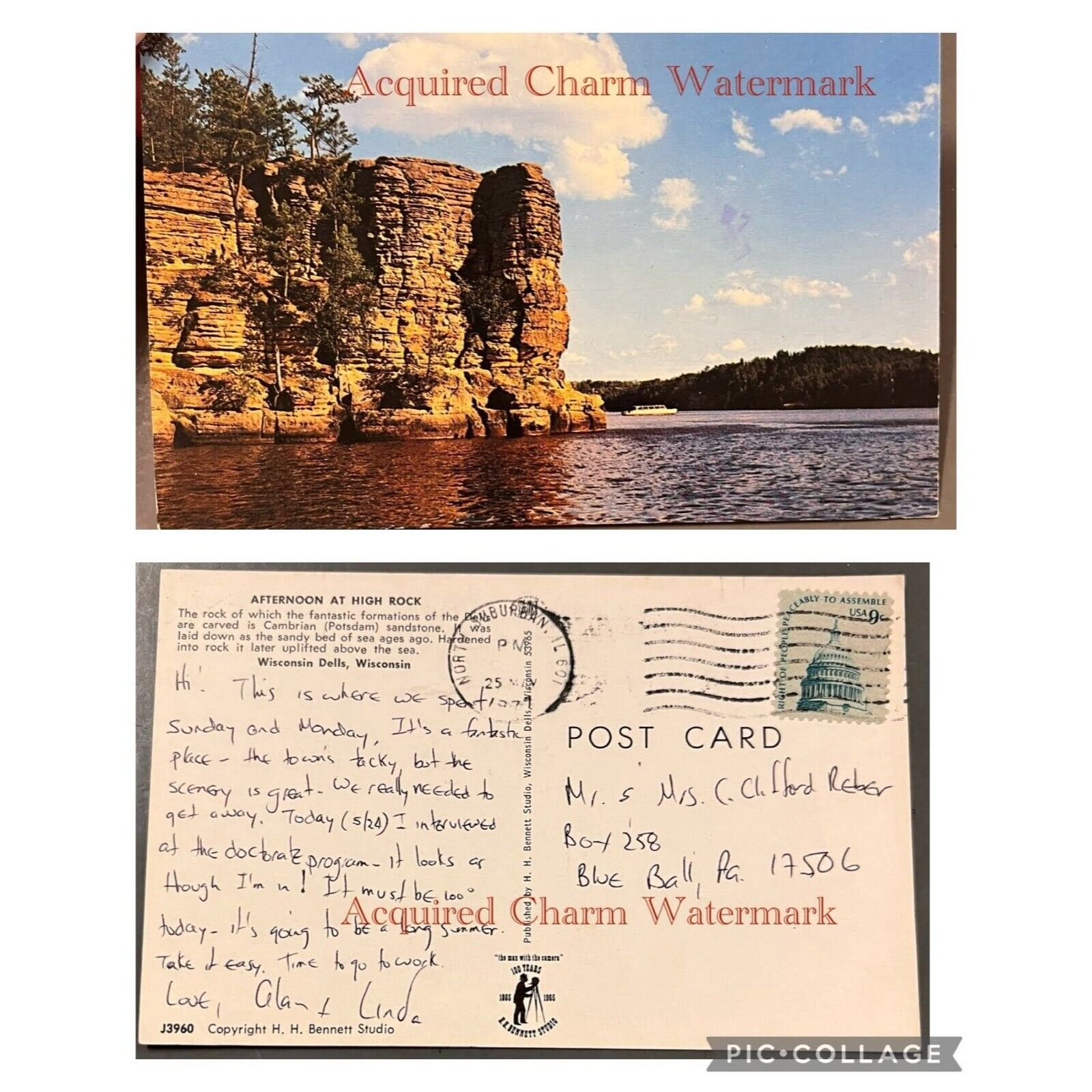 Vintage Postcard, Afternoon At High Rock, May 25, 1977