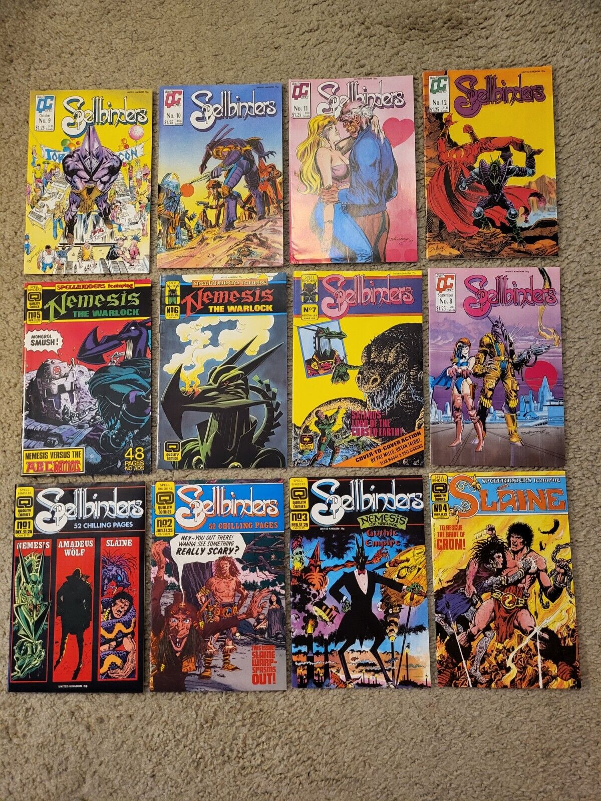 Spellbinders 1-12 Quality Comics lot COMPLETE SET 1986-1987 HIGH GRADE