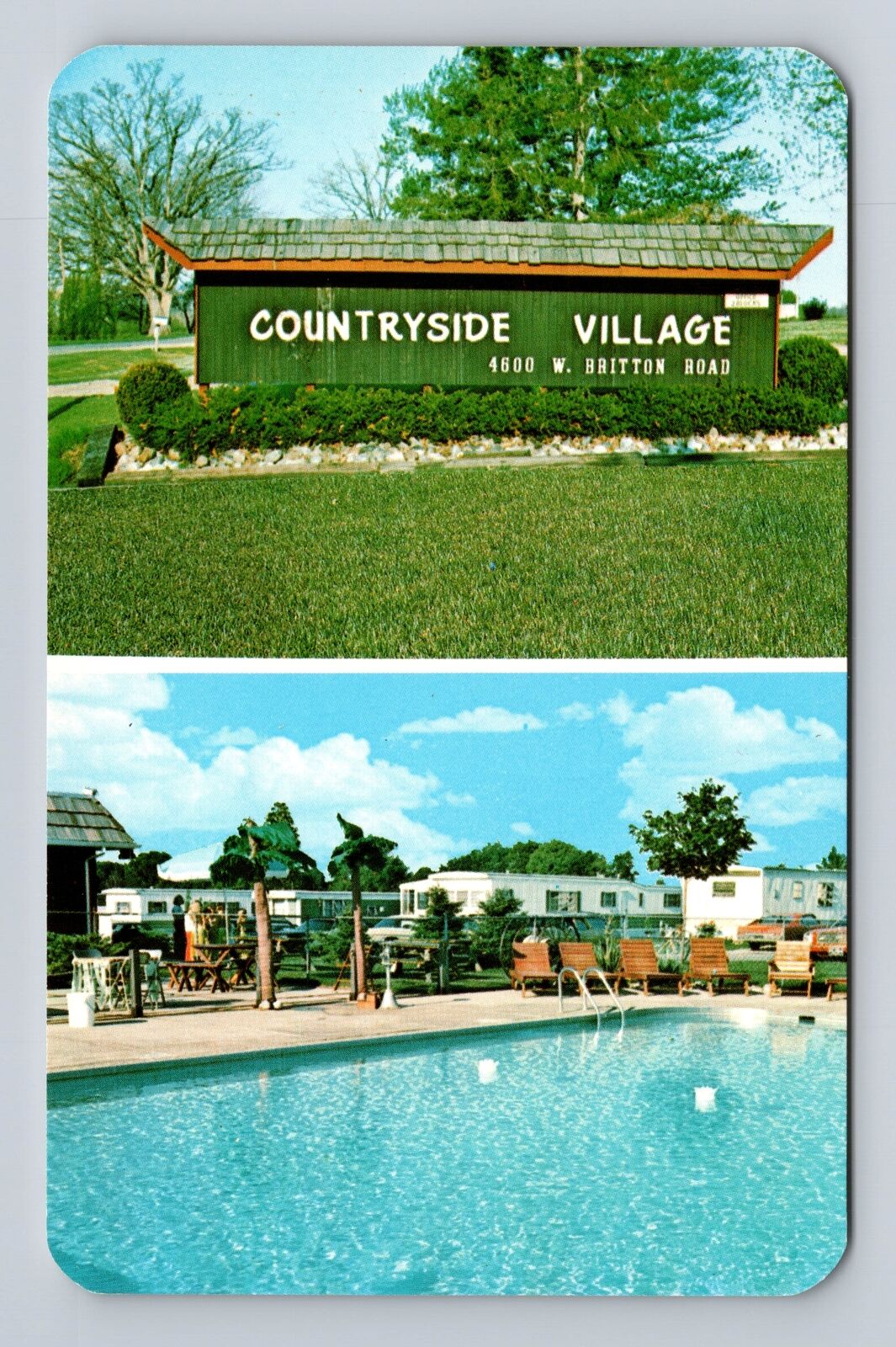 Perry MI-Michigan, Countryside Village, Senior Living, Antique Vintage Postcard
