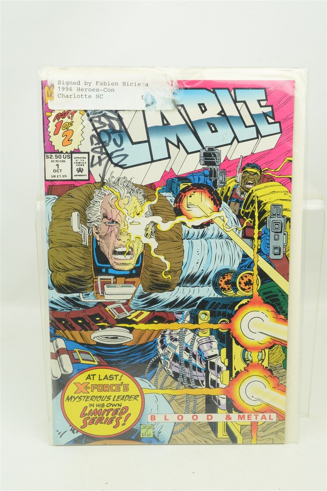 1992 Comic Book Cable Blood & Metal Vol. 1 #1 October Fabian Nicieza Autograph