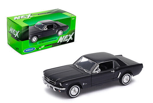 WELLY 1:24 SCALE - BLACK - 1964-1/2 FORD MUSTANG HARDTOP