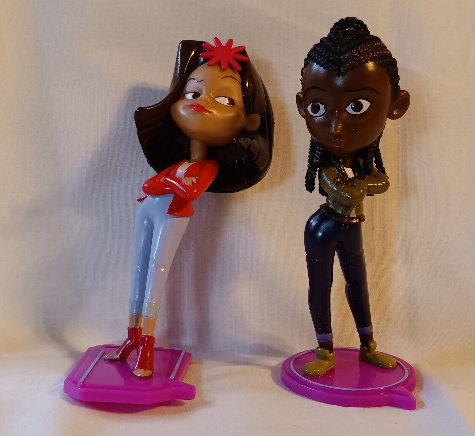 Two Figurines From The Proud Family Louder and Prouder Replacements