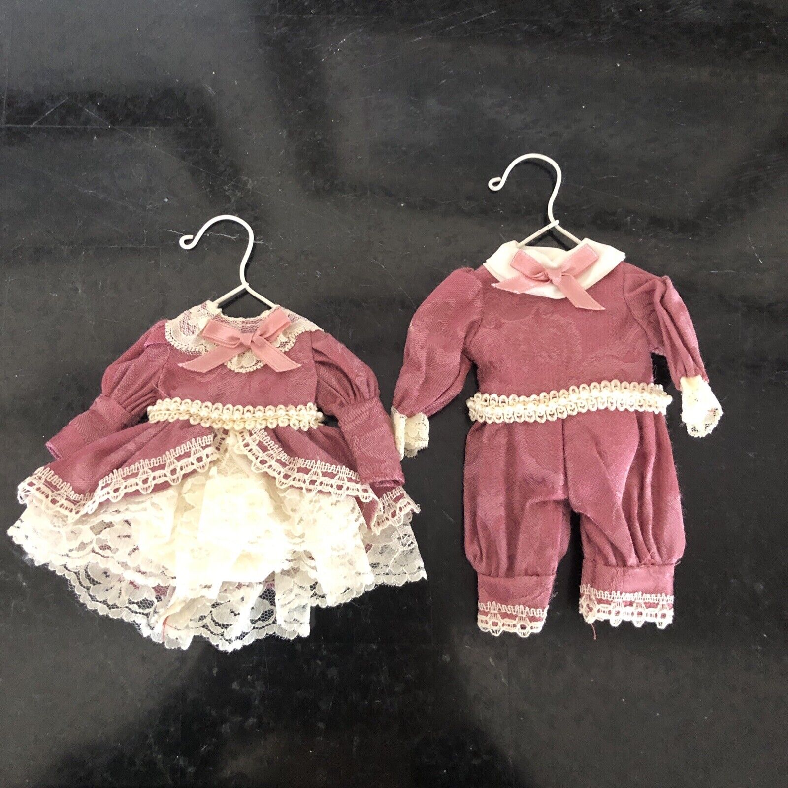 Vintage 2 Victorian Clothing Christmas ornaments