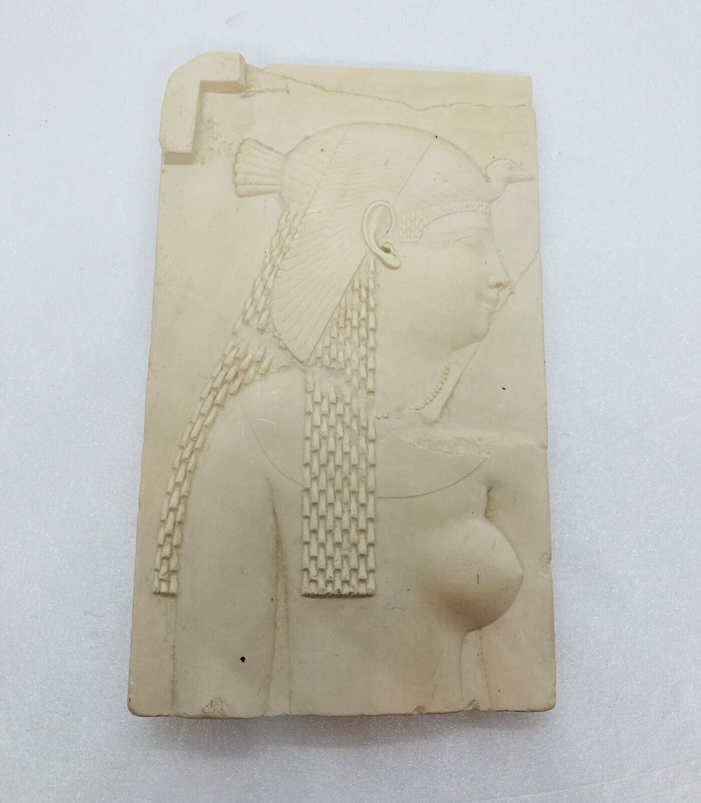 Vintage Metropolitan Museum of Art Egyptian Queen Limestone Cast Wall Plaque 11