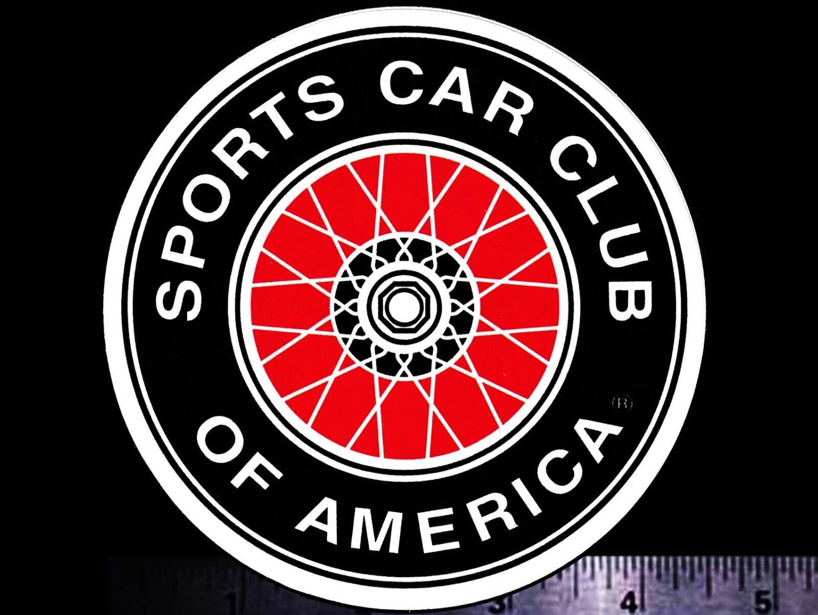 SCCA Sports Car Club Of America - Original Vintage Racing Decal/Sticker - 4 1/2”