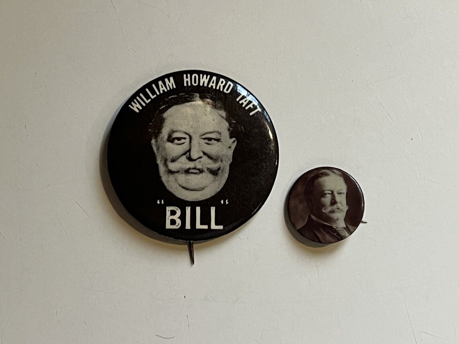 1908 1967 WILLIAM TAFT Political Campaign President Election Button Pin Set