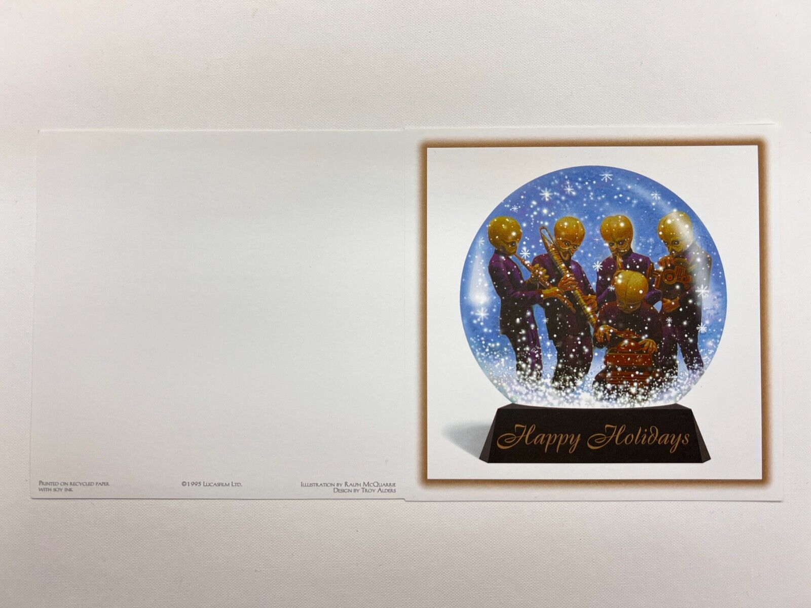 LUCASFILM HOLIDAY CHRISTMAS CARD 1995 VINTAGE STAR WARS EMPLOYEE RALPH MCQUARRIE