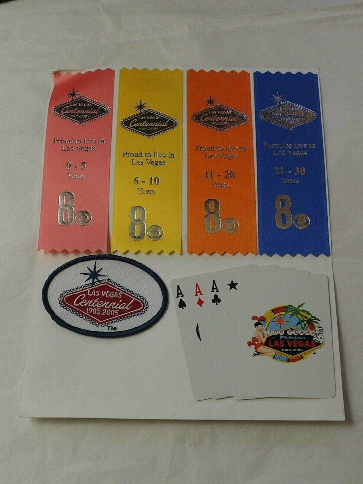 Las Vegas Centennial Proud to live in Las Vegas 5-10-20-30-40-50-50+Ribbons