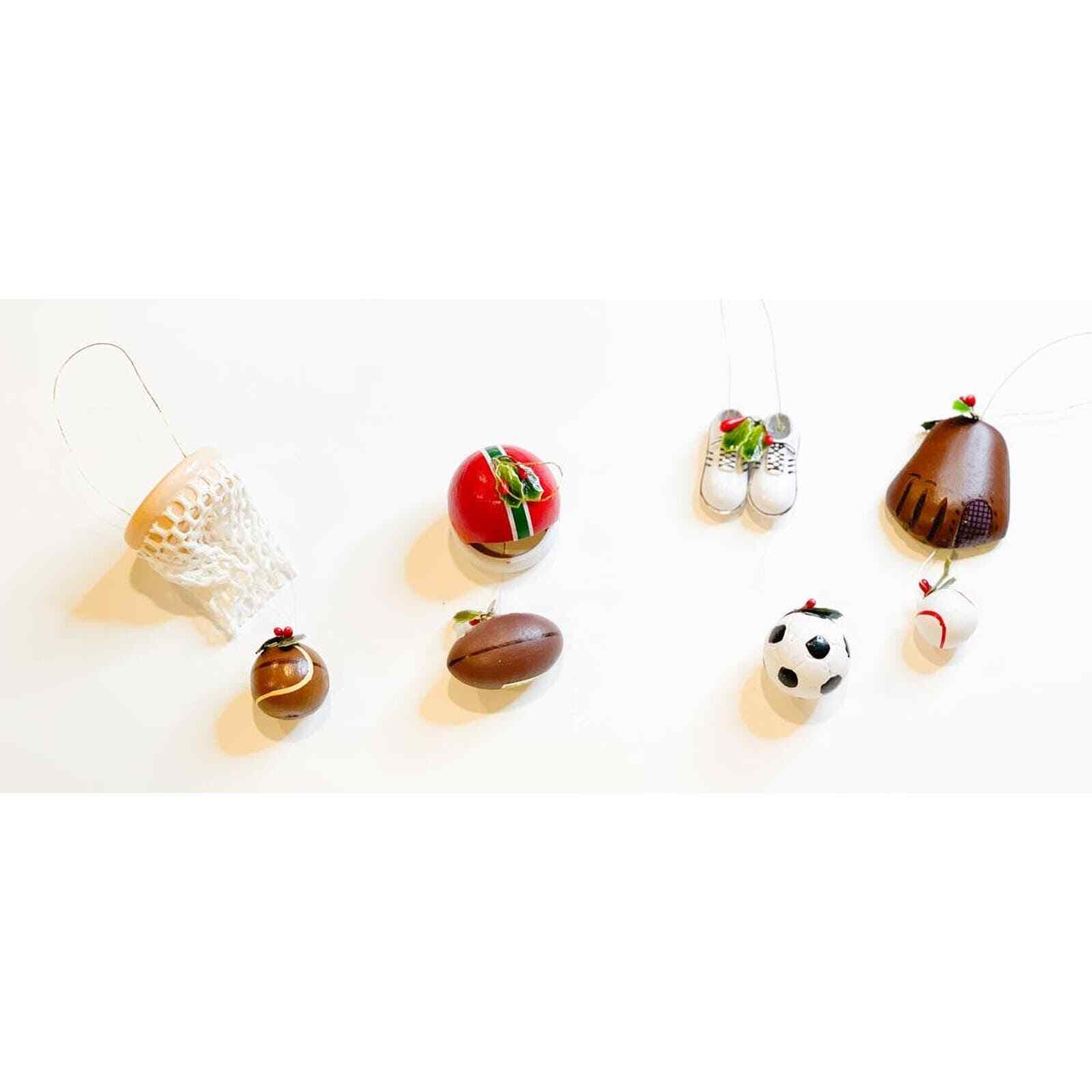 Vintage Sports Ornaments | Set of Four Ornaments | Vintage Sports 