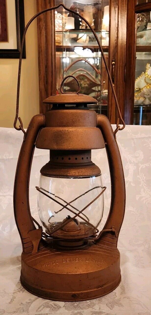 Vintage Montgomery Wards Better Kerosene Lantern 