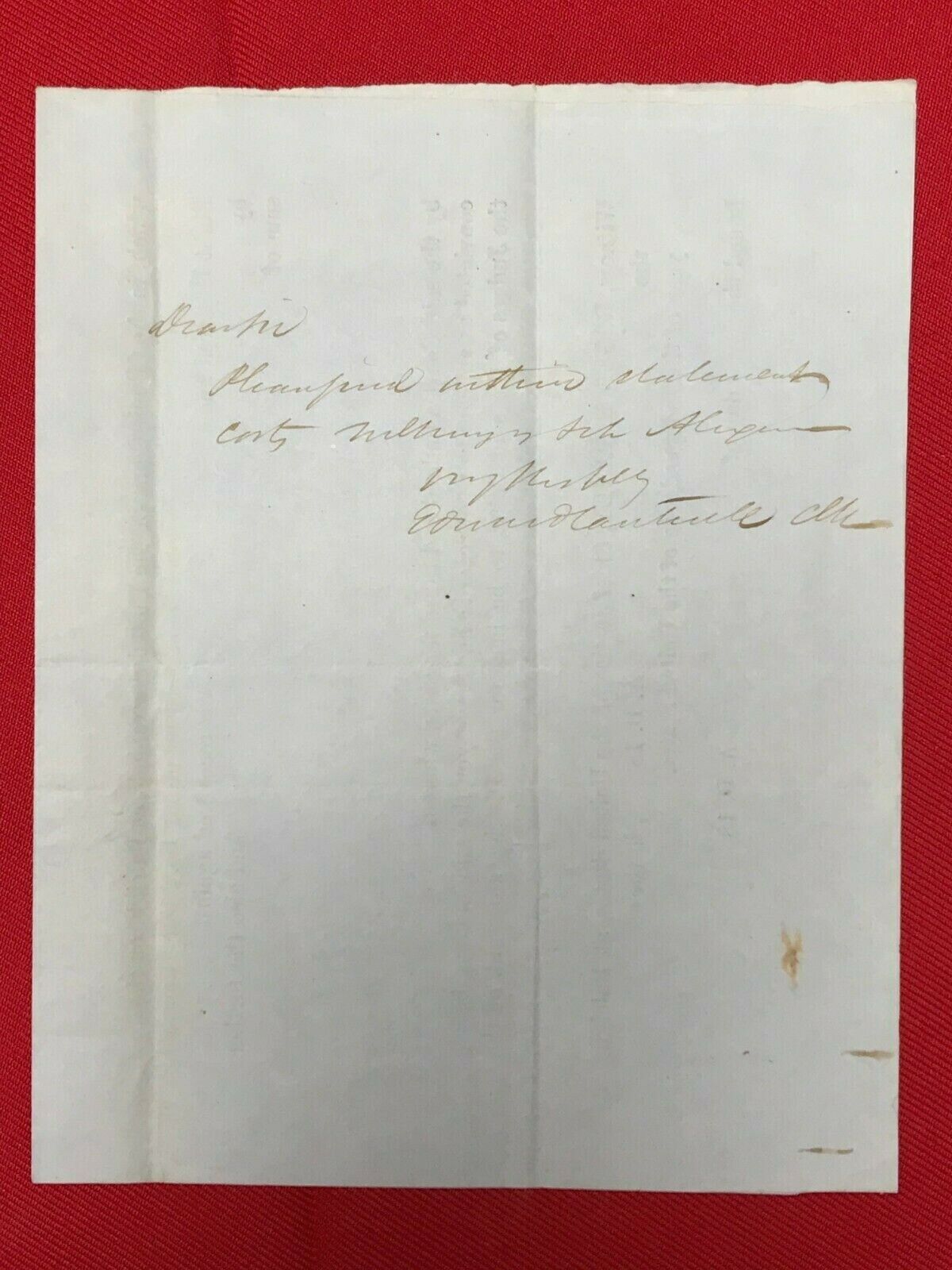 Genuine Civil War Document - Cantwell, Edward Payne Chrysostom
