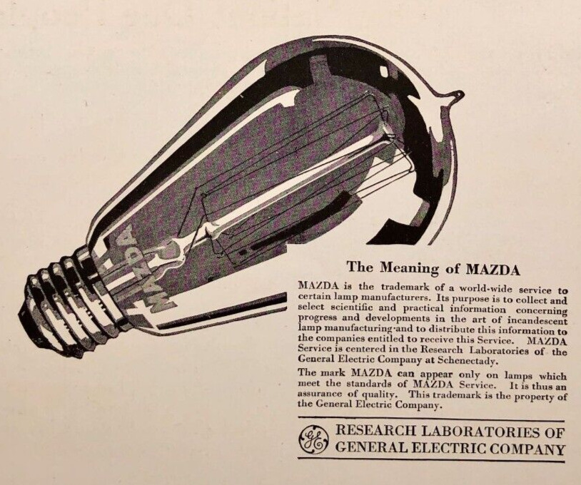 General Electric Research Labs MAZDA Service Lamps Vintage Antique Print Ad 1916