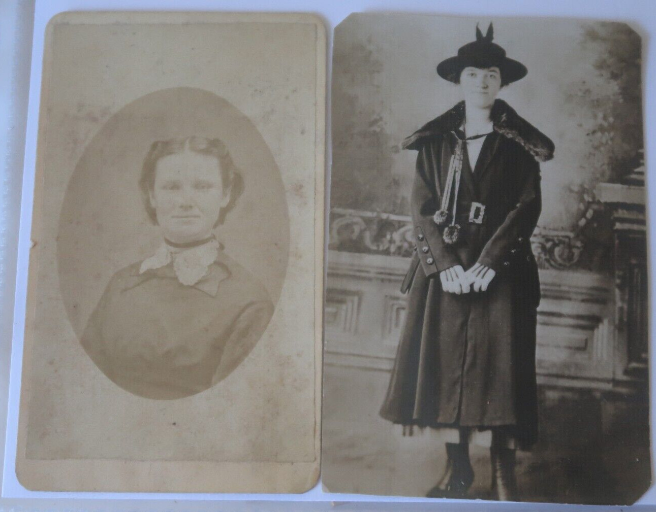 1880s-1940s BOOK OF 64 VARIOUS CABINET CARDS CDVs AND PHOTOS OF WOMEN