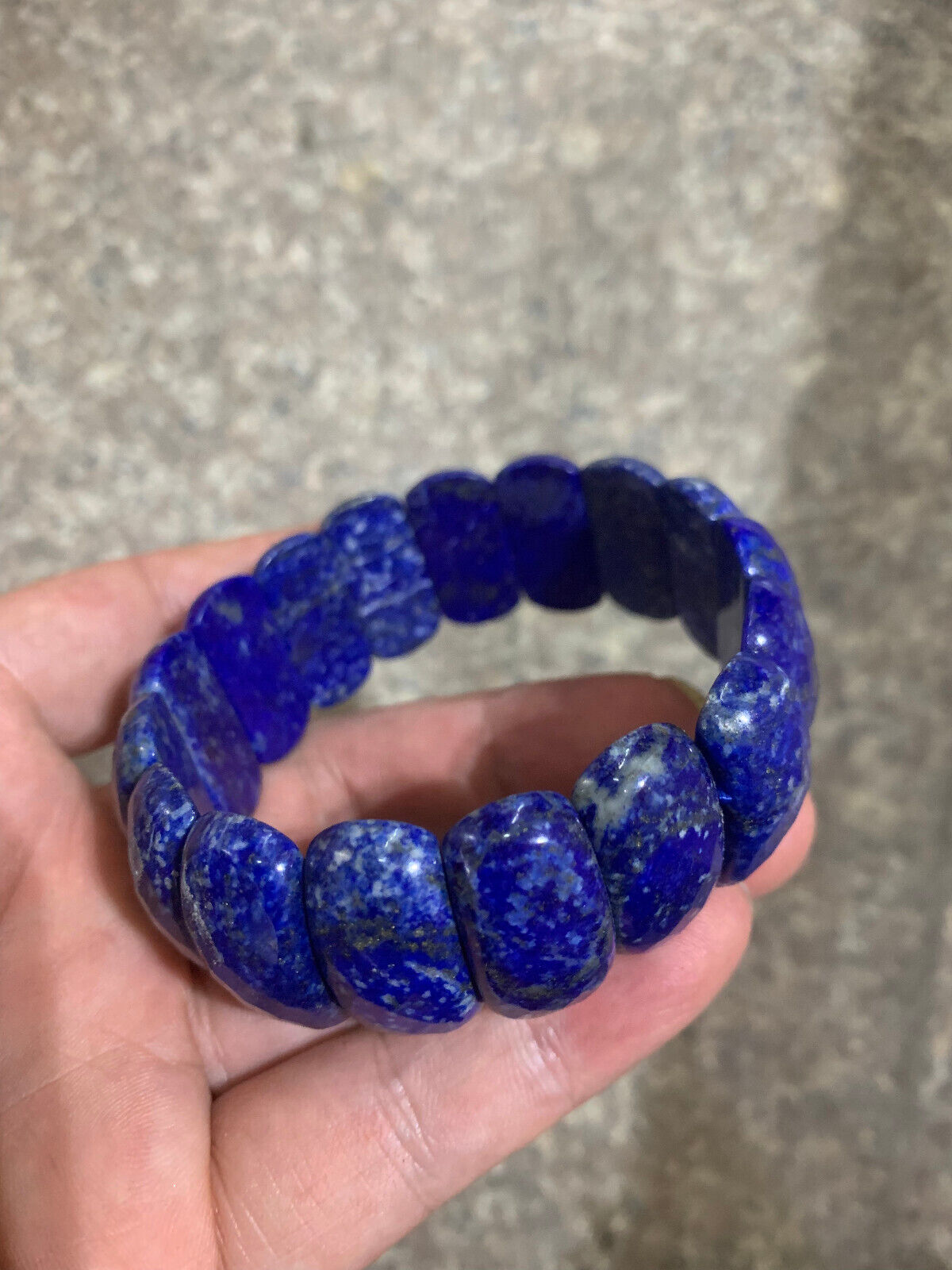 Rare Tibetan Natural Lazurite Beads Prayer Bracelet 