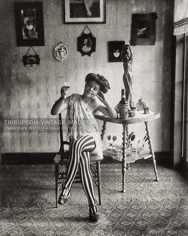 1912 Storyville Portraits Prostitute Photo - Raleigh Rye Girl Bellocq Stockings