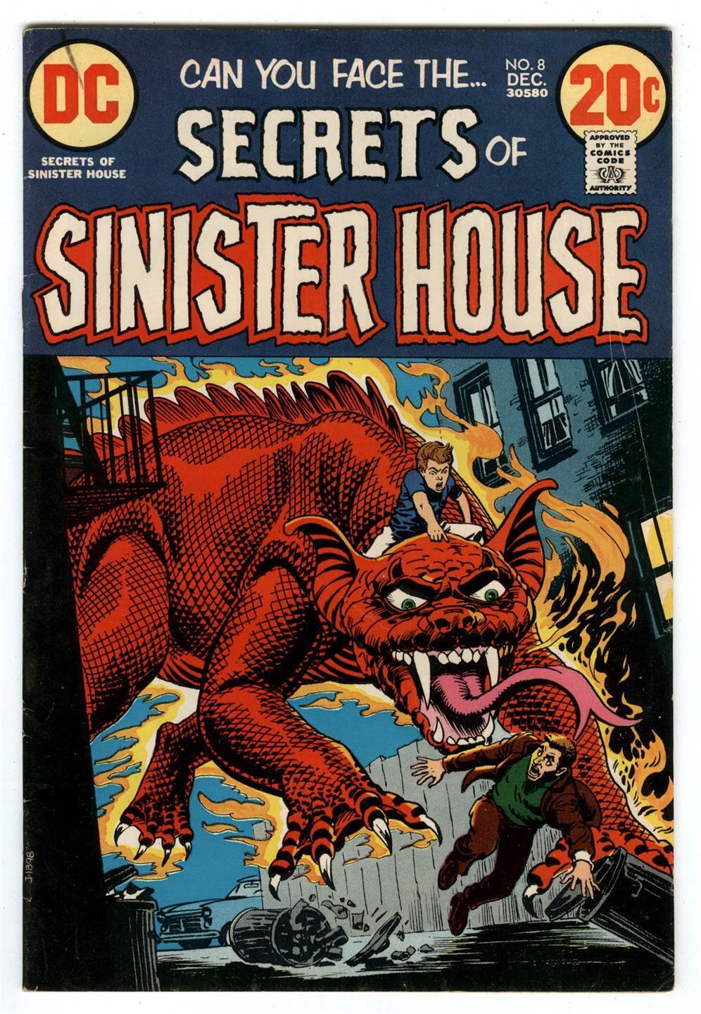 Secrets of Sinister House #8 Dec 1972 Vintage DC Horror Dragon/ Werewolf Stories