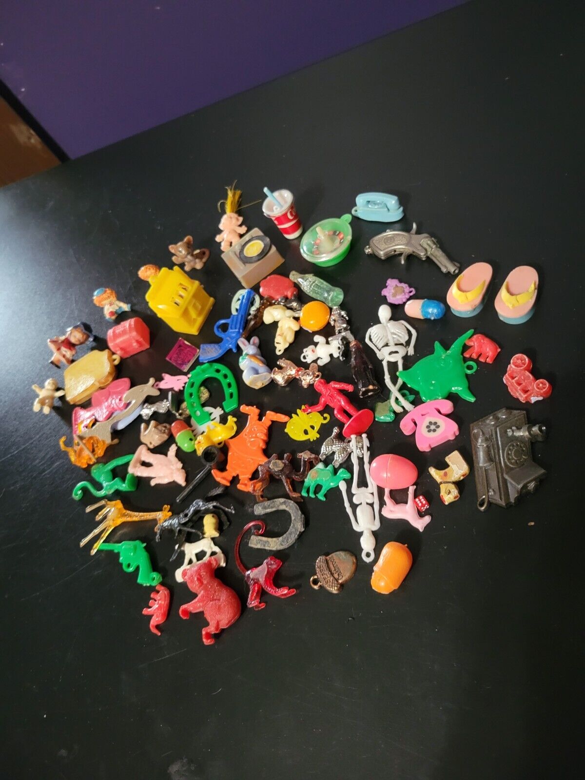76 Vintage Miniature Plastic Charms and Toys Lot