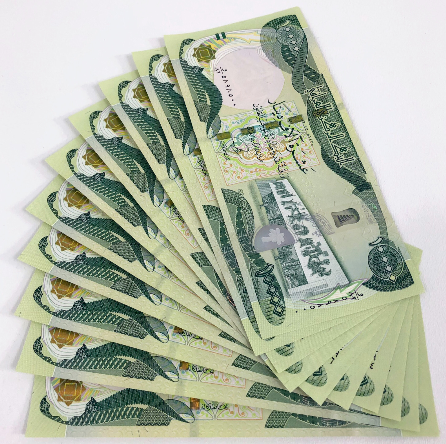 *NEW* 100,000 IRAQI DINAR (10) 10,000 UNCIRCULATED IQD W/ NEW SECURITY FEATURES