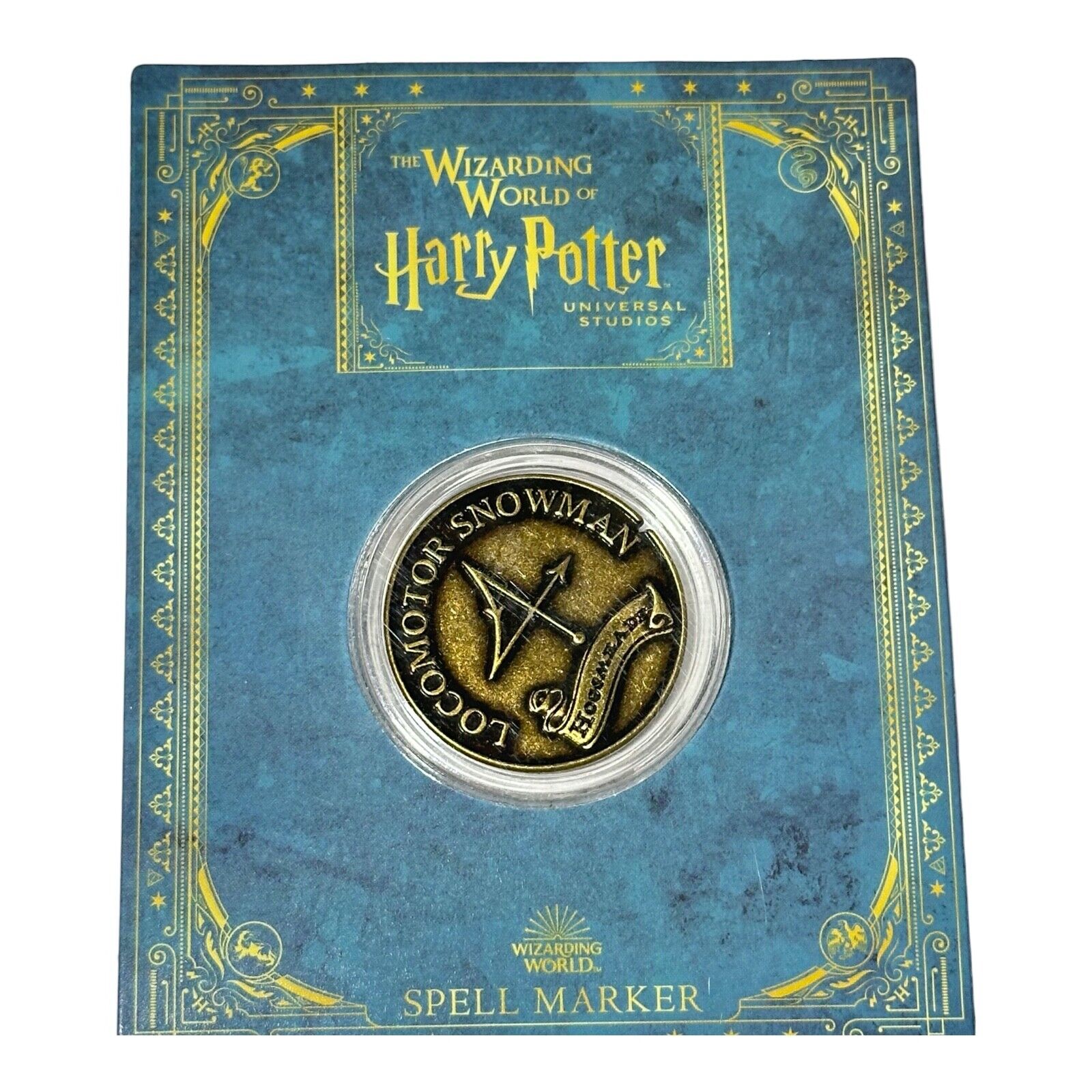 Universal Studios Harry Potter Hogsmeade Spell Marker - Locomotor Snowman