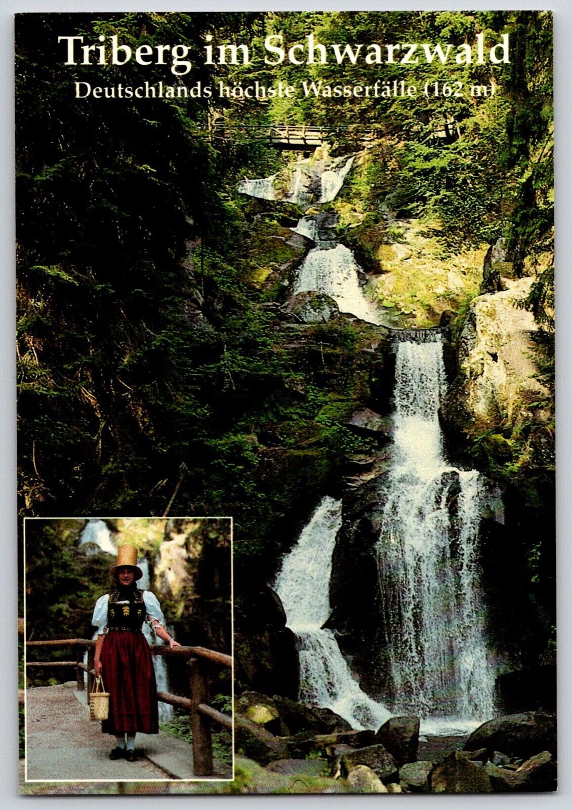 Postcard Triberg in Schwarzwald Germany Waterfall 
