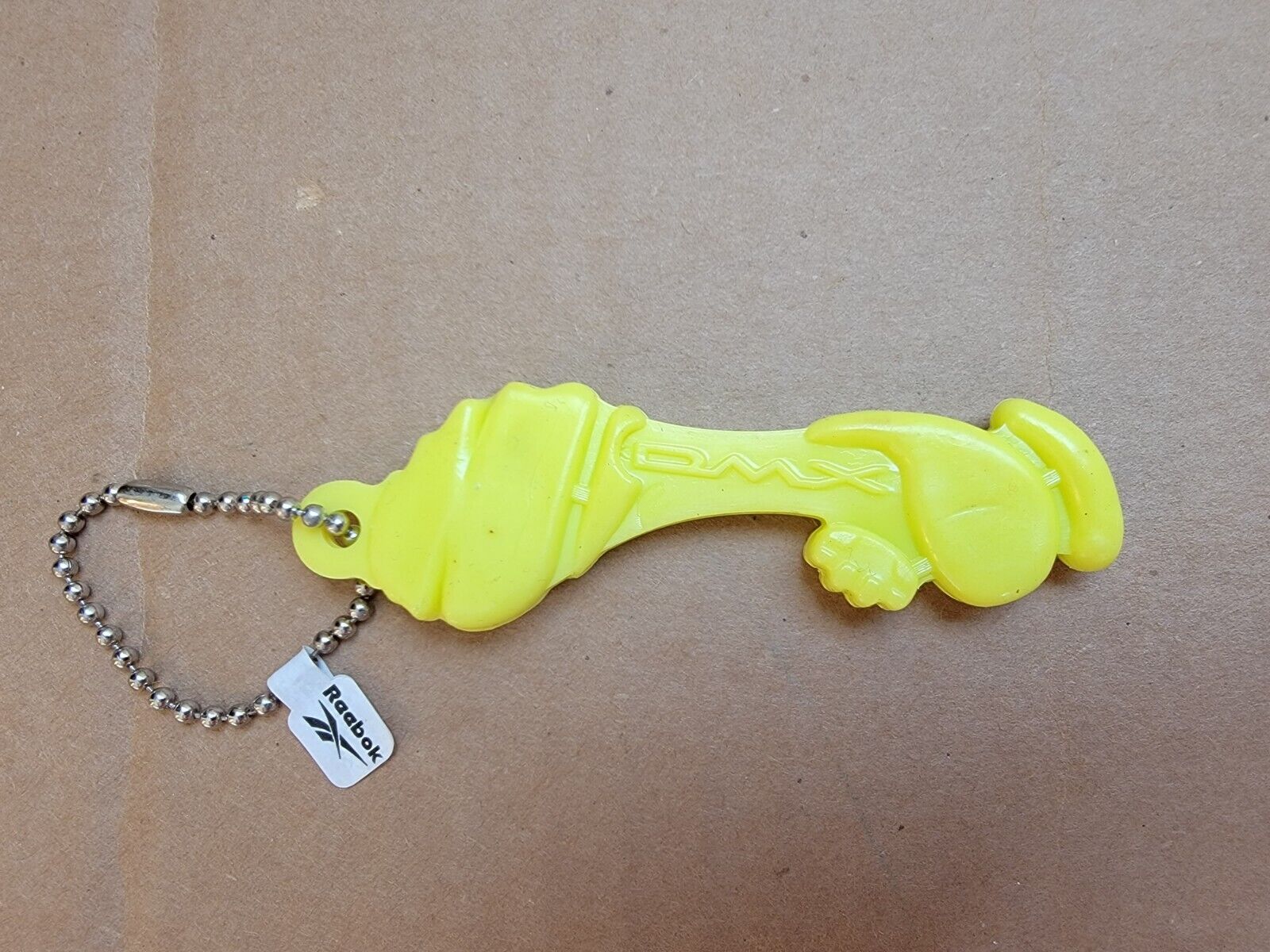 Vintage Reebok DMX Neon Rubber Shoe Sole Tag Keychain 3.25\