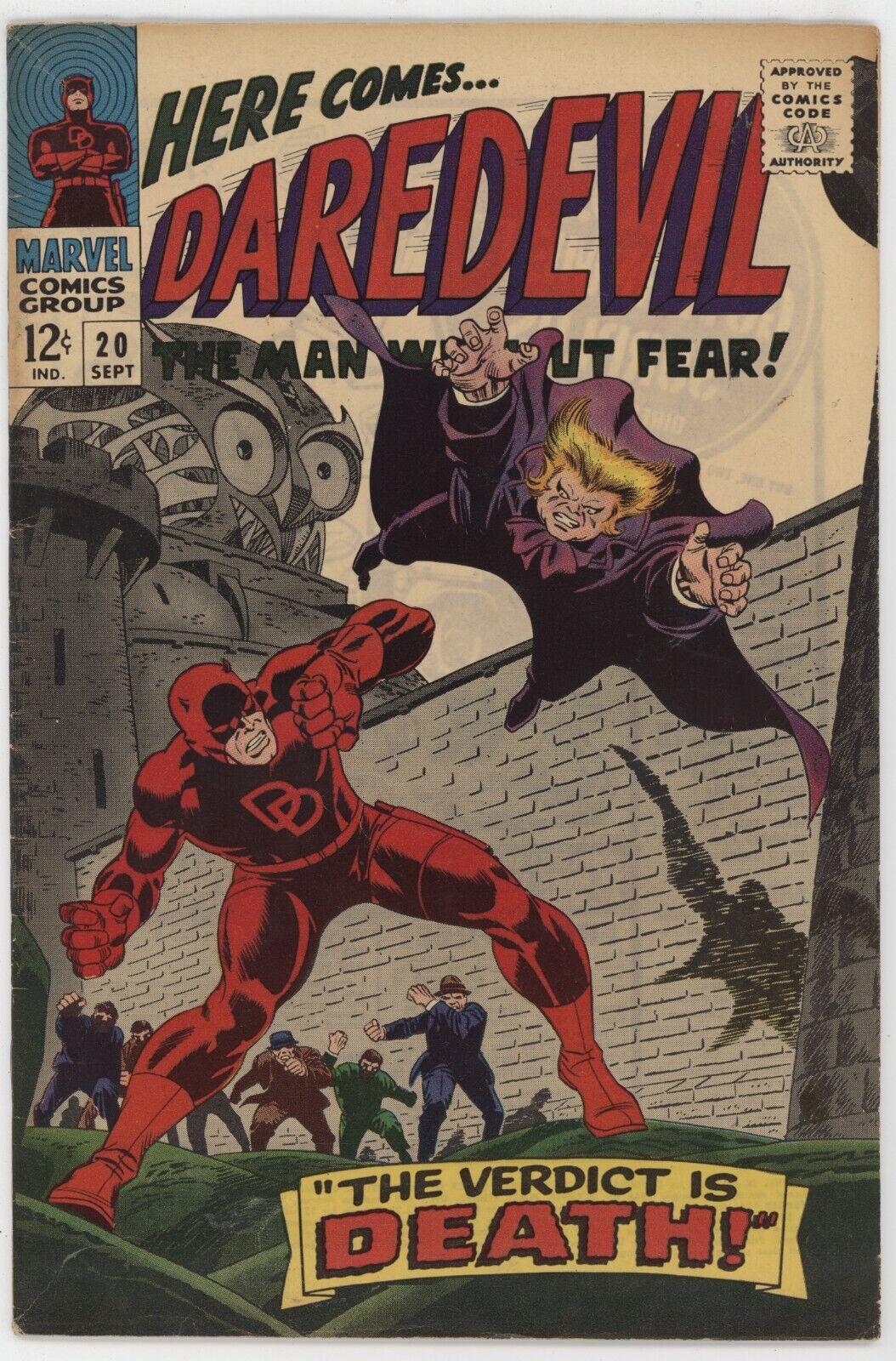 Daredevil 20 Marvel 1966 FN Stan Lee John Romita 1st Gene Colan Owl