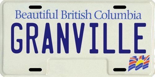 Granville Island Vancouver Beautiful British Columbia Canada BC License Plate