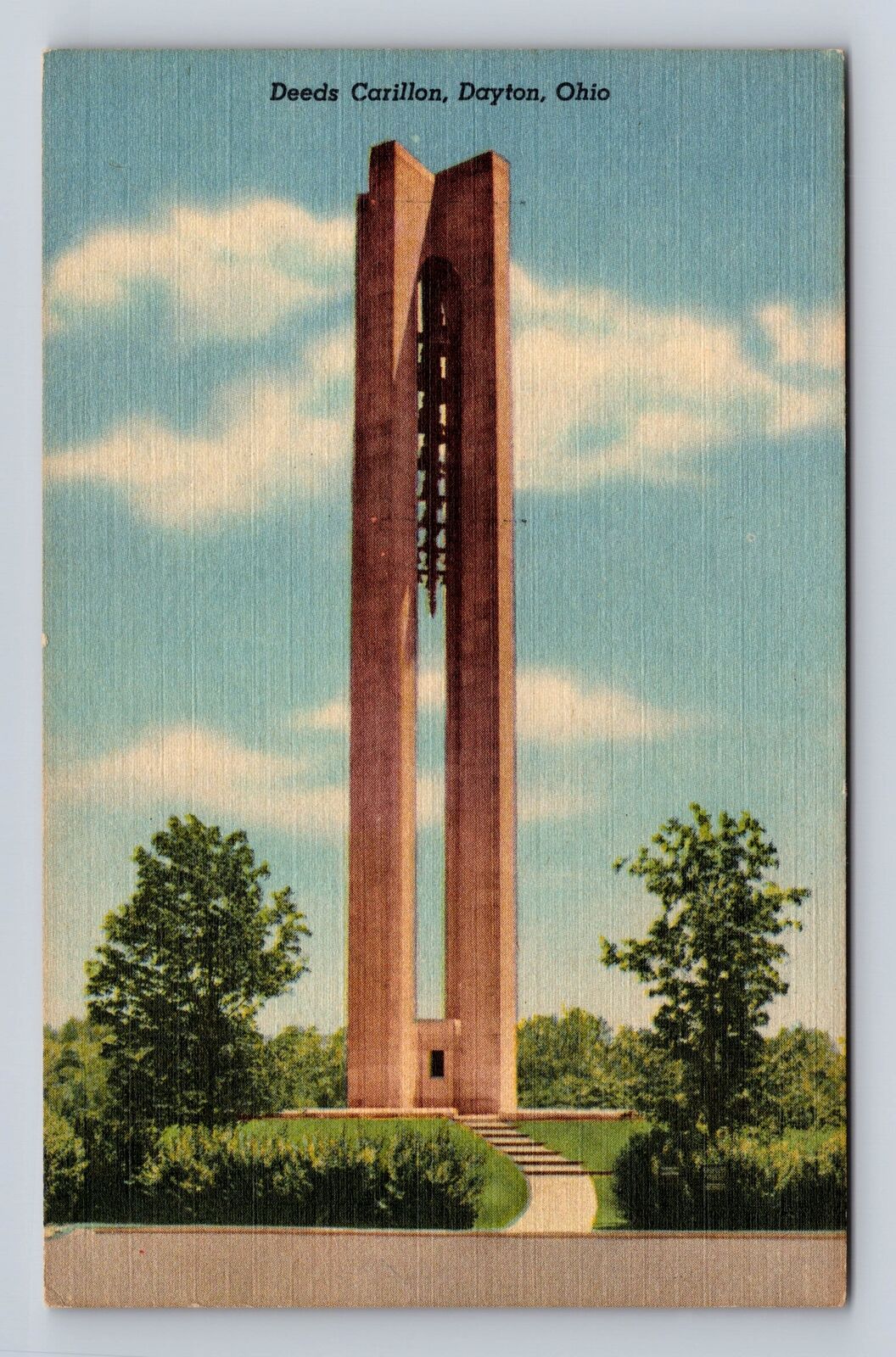 Dayton OH-Ohio, Deeds Carillon, Antique Vintage Souvenir Postcard