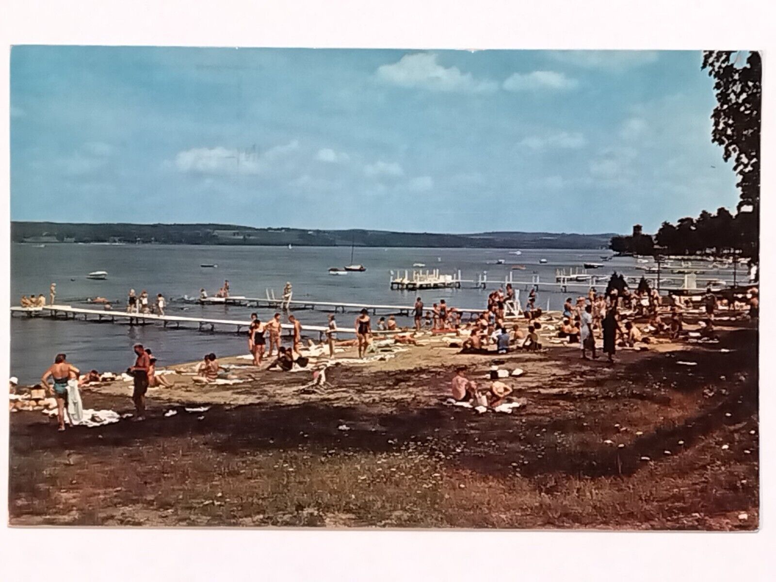 Miller Bell Tower Beach Chautauqua New York Posted 1964 Postcard