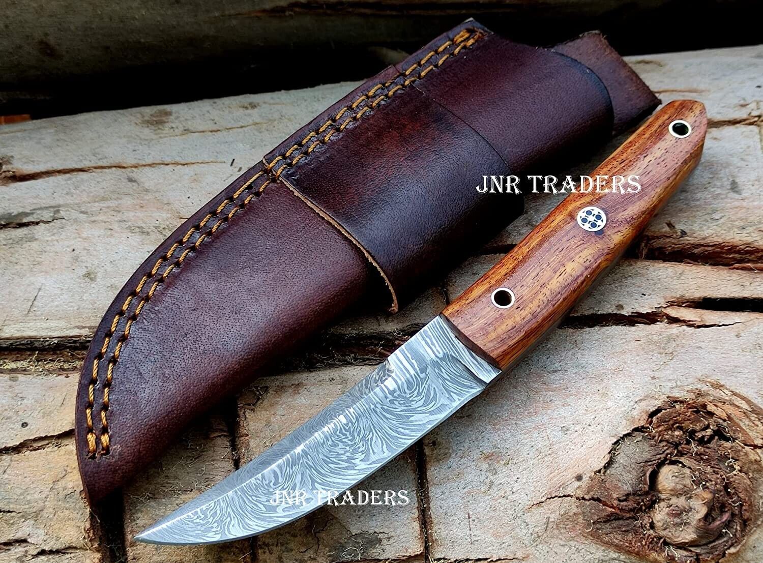 Handmade Damascus EDC Tanto fixed blade knife skinning Hunting Knife VK3752