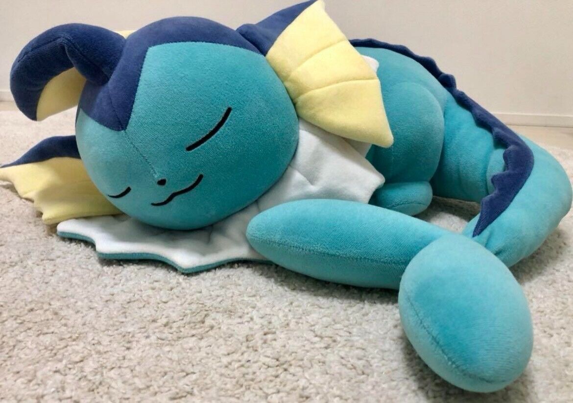Vaporeon Pokemon Center Suyasuya Sleeping Plush doll stuffed toy