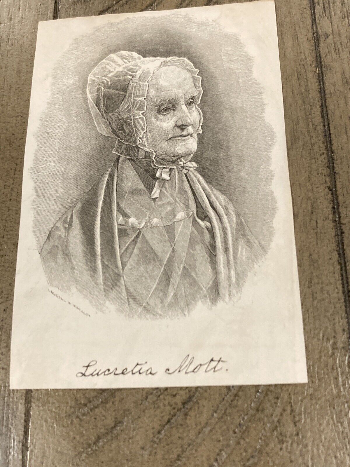 19th Century Engraving Of Lucretia Mott Abolitionist And Women’s Suffragette