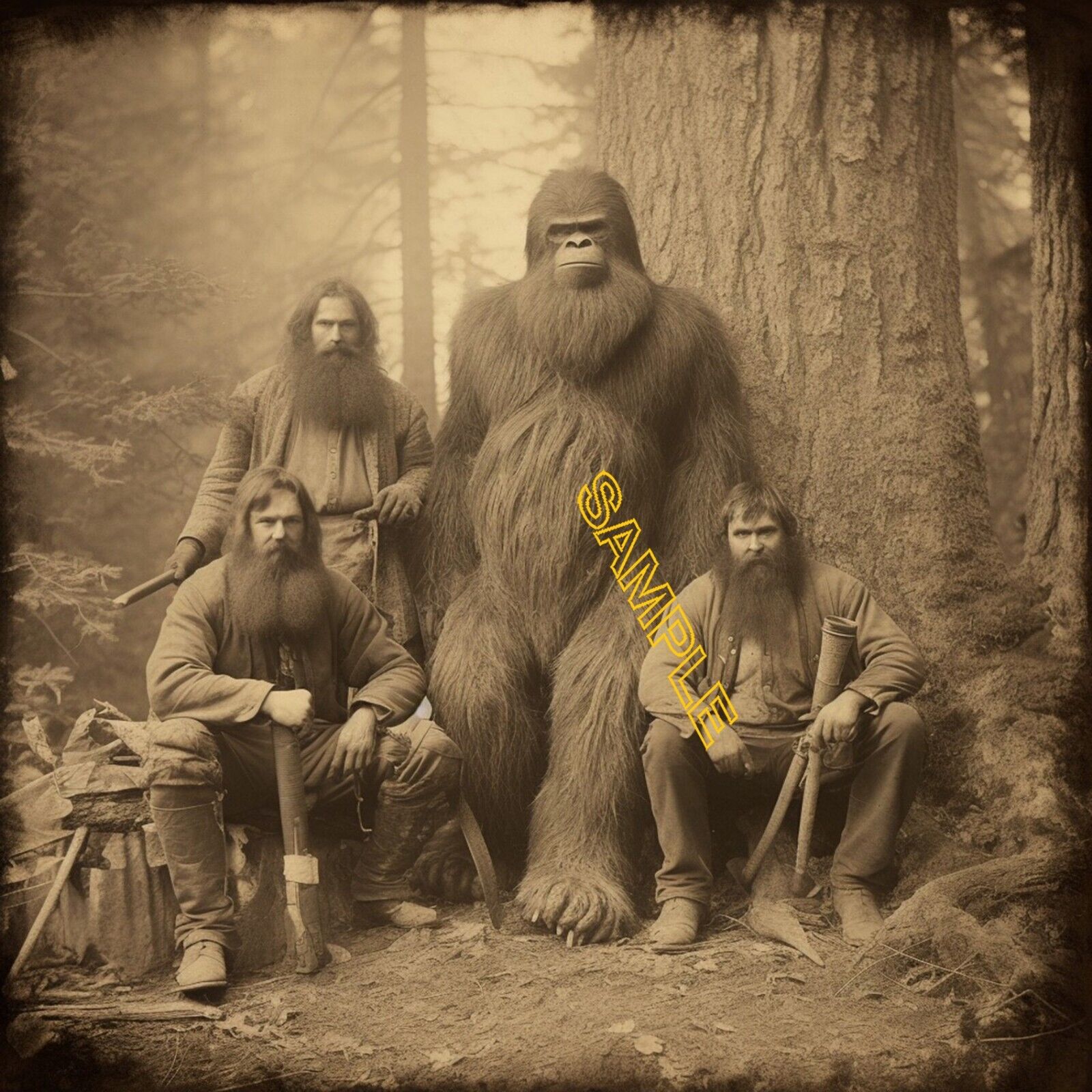 Bigfoot- Creepy Scary Old Photos Vintage Wall Art Photo Print No M44A8