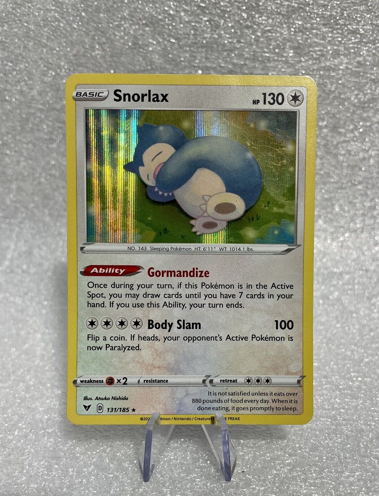 Pokemon Card Snorlax 131/185 VIV Vivid Voltage NM