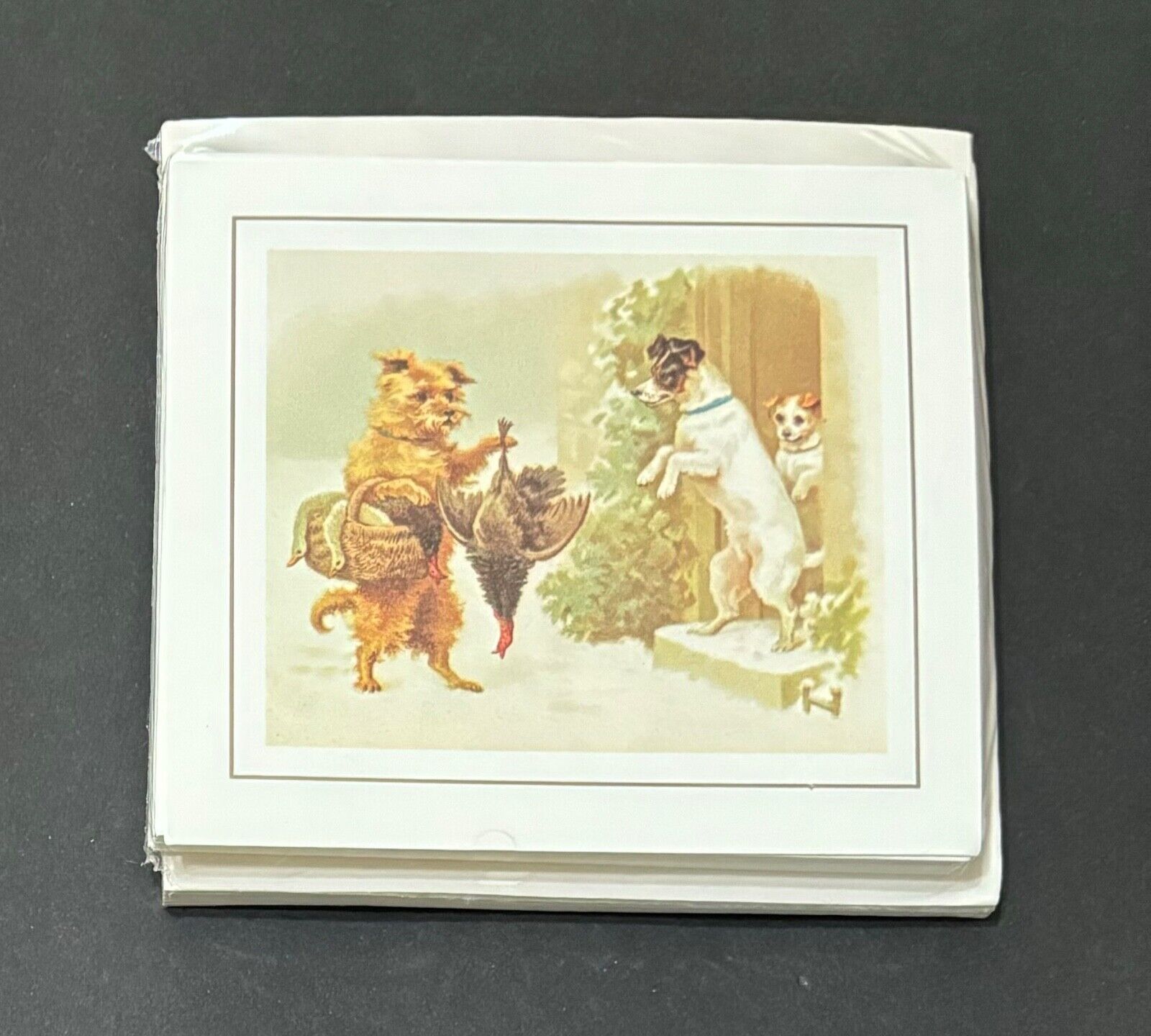 Pillar Box Cards Dogs Dinner Vintage 1989 Sealed NOS 12 Pack Printed in England