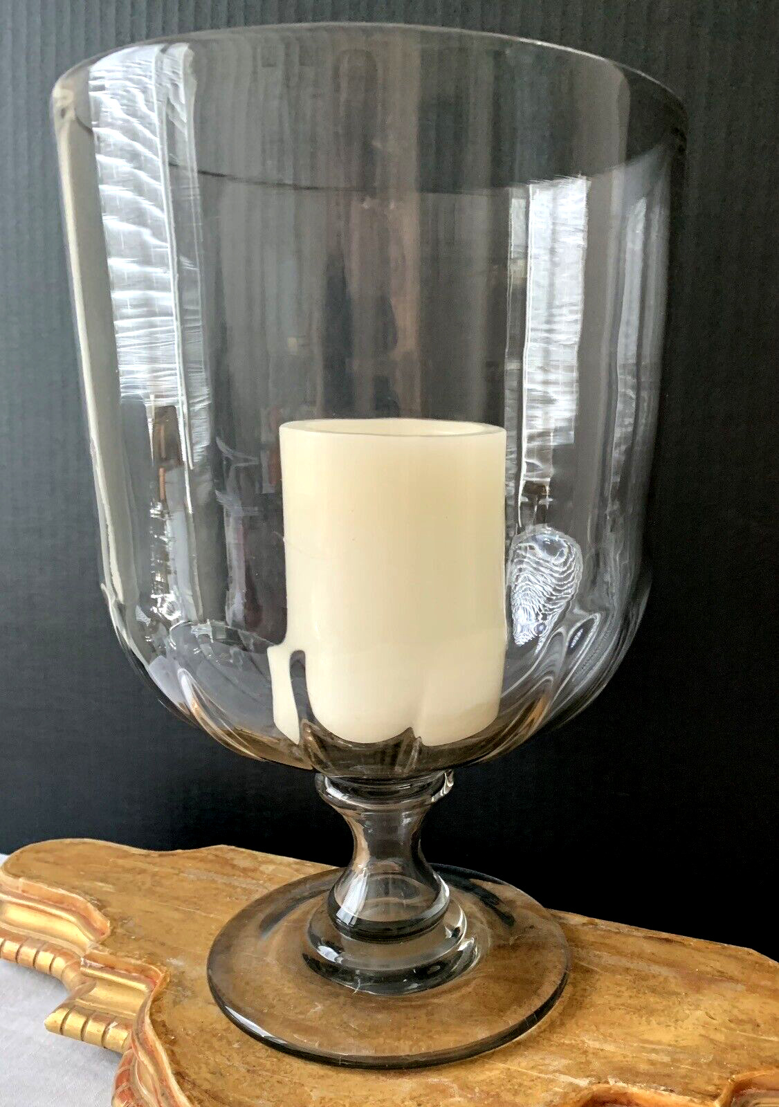 Antique 18th Century Glass Vase Hurricane Display 