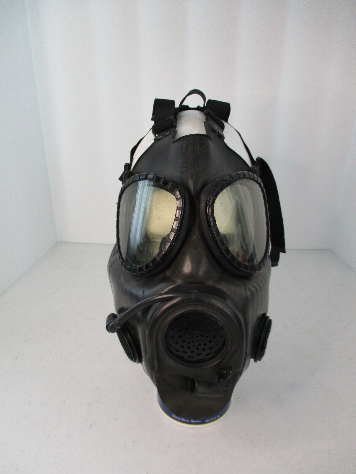 Vintage US Military Black Chemical Biological Gas Mask Model 84-MSA-2E27